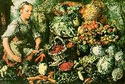 Joachim Beuckelaer Market Woman with Fruits, Vegetables and Poultry Germany oil painting artist